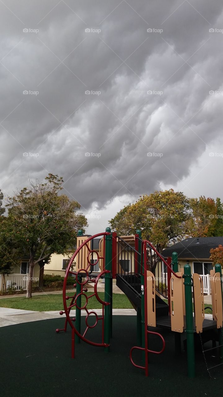 stormy clouds. a rainy day in Fairfield California