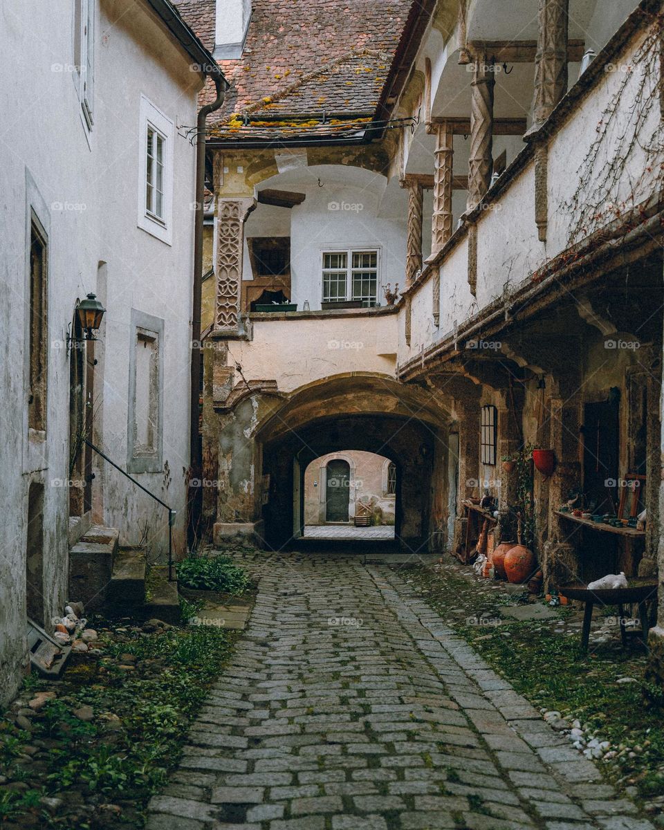 An old courtyard in Steyr