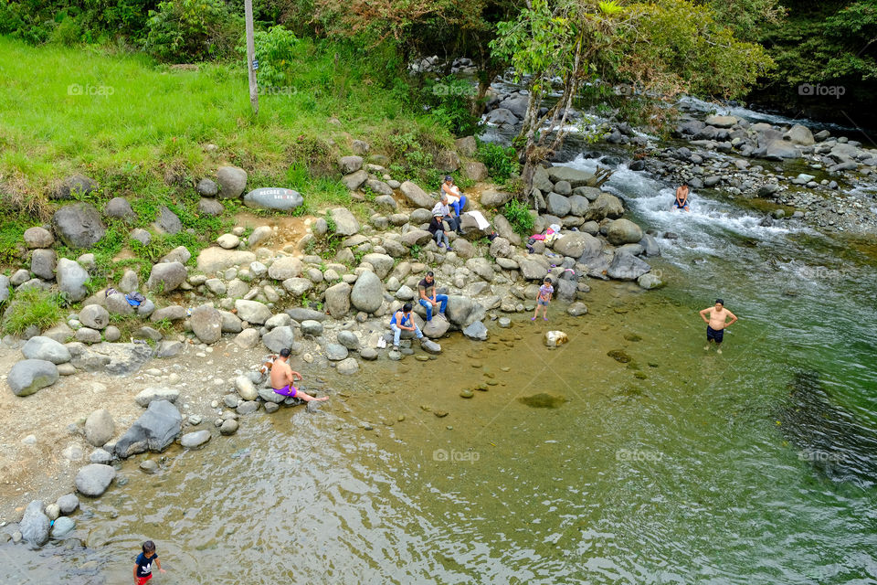 Spa on the river in the mountains