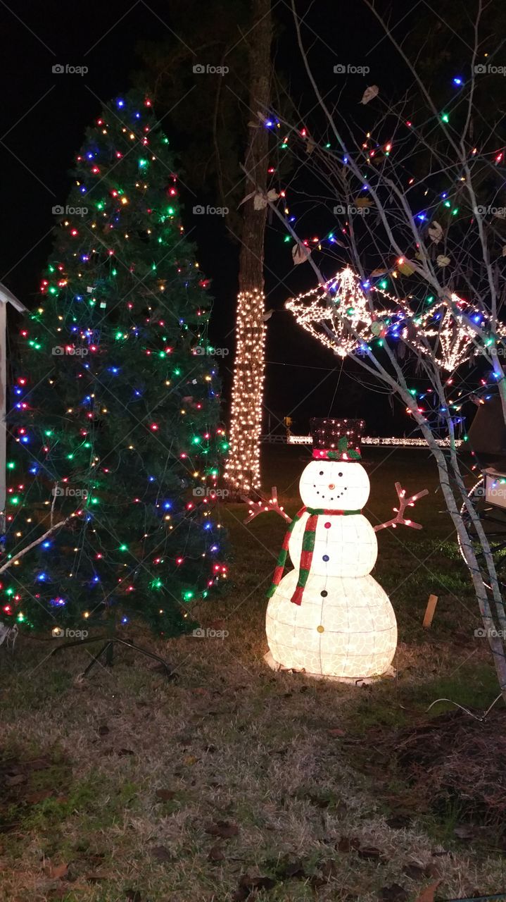 Snowman decorative lights