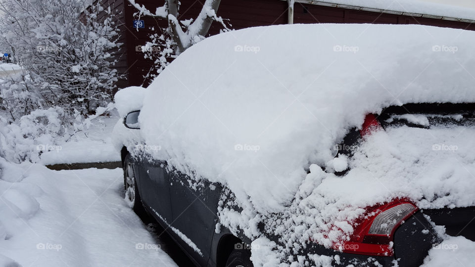 Winter - Snowy car - Vinter bil snö