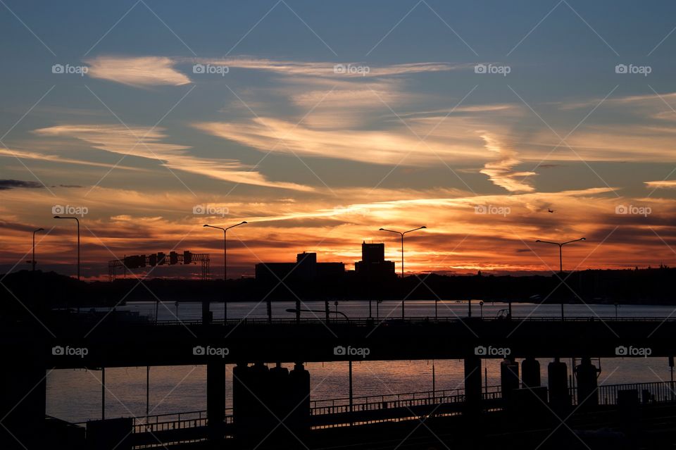 Sunset over Stockholm, Sweden