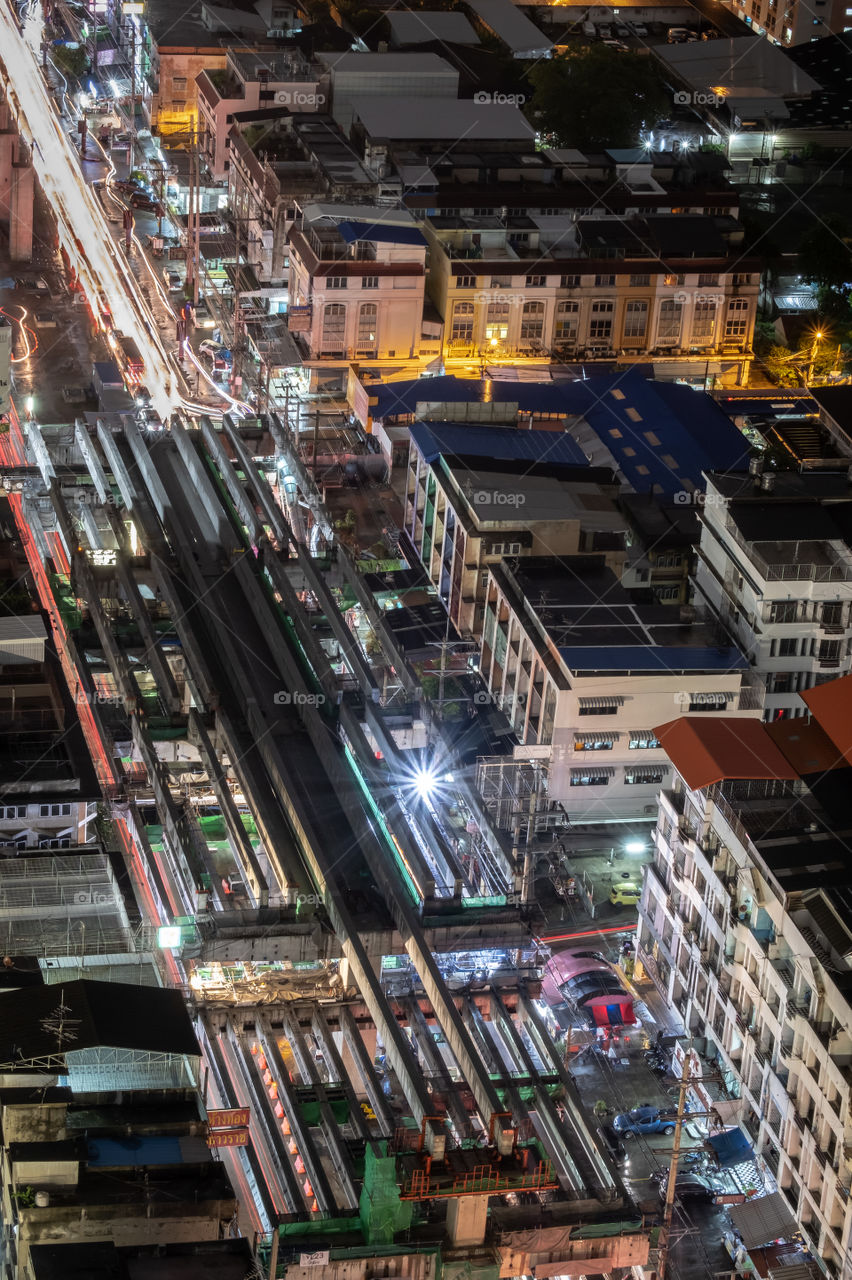 Thailand-August 28 2020:Traffic congestion on the road after heavy rains in Bangkok