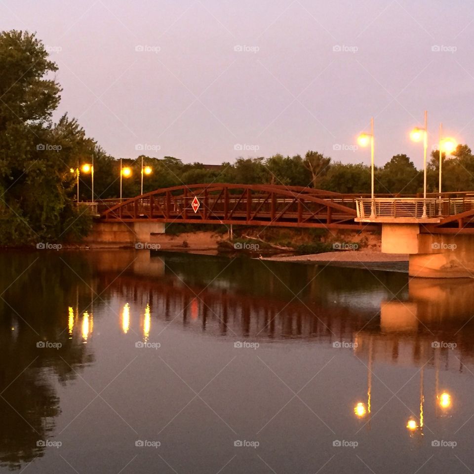 Sunset on the river 