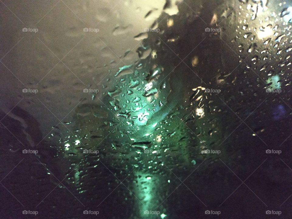 Spring's rain on the window