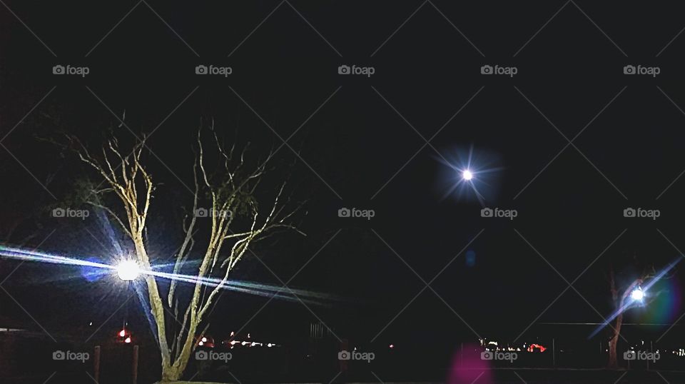 half moon. midnight in a parking lot after ice cream run!!