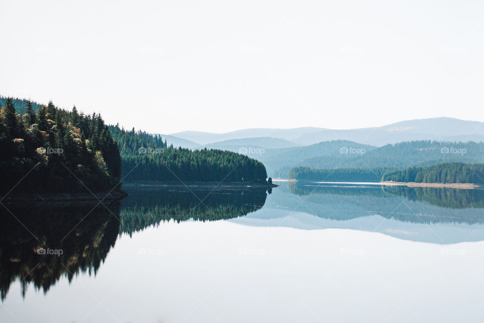 reflection of a lake