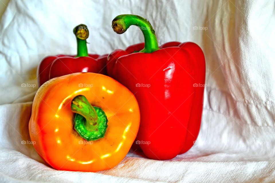 Close-up of fresh bell peppers