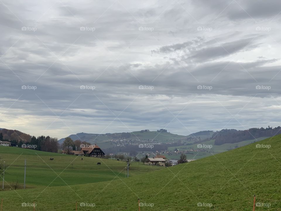 A village in the Swiss country