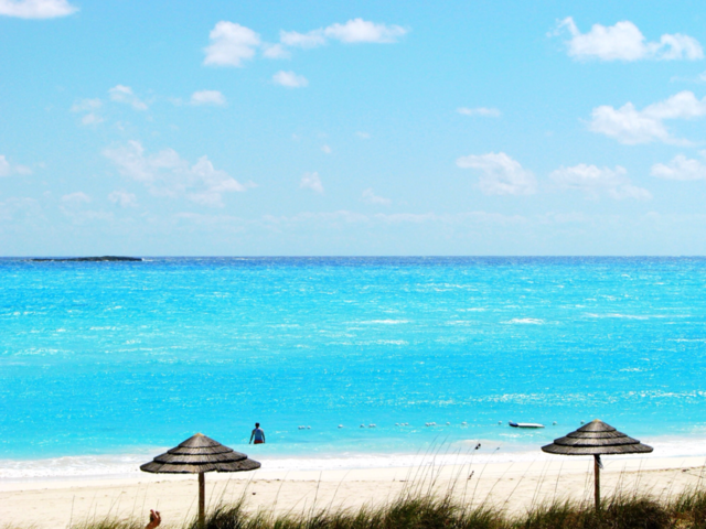 turks and caicos ocean sky grass by angeljack
