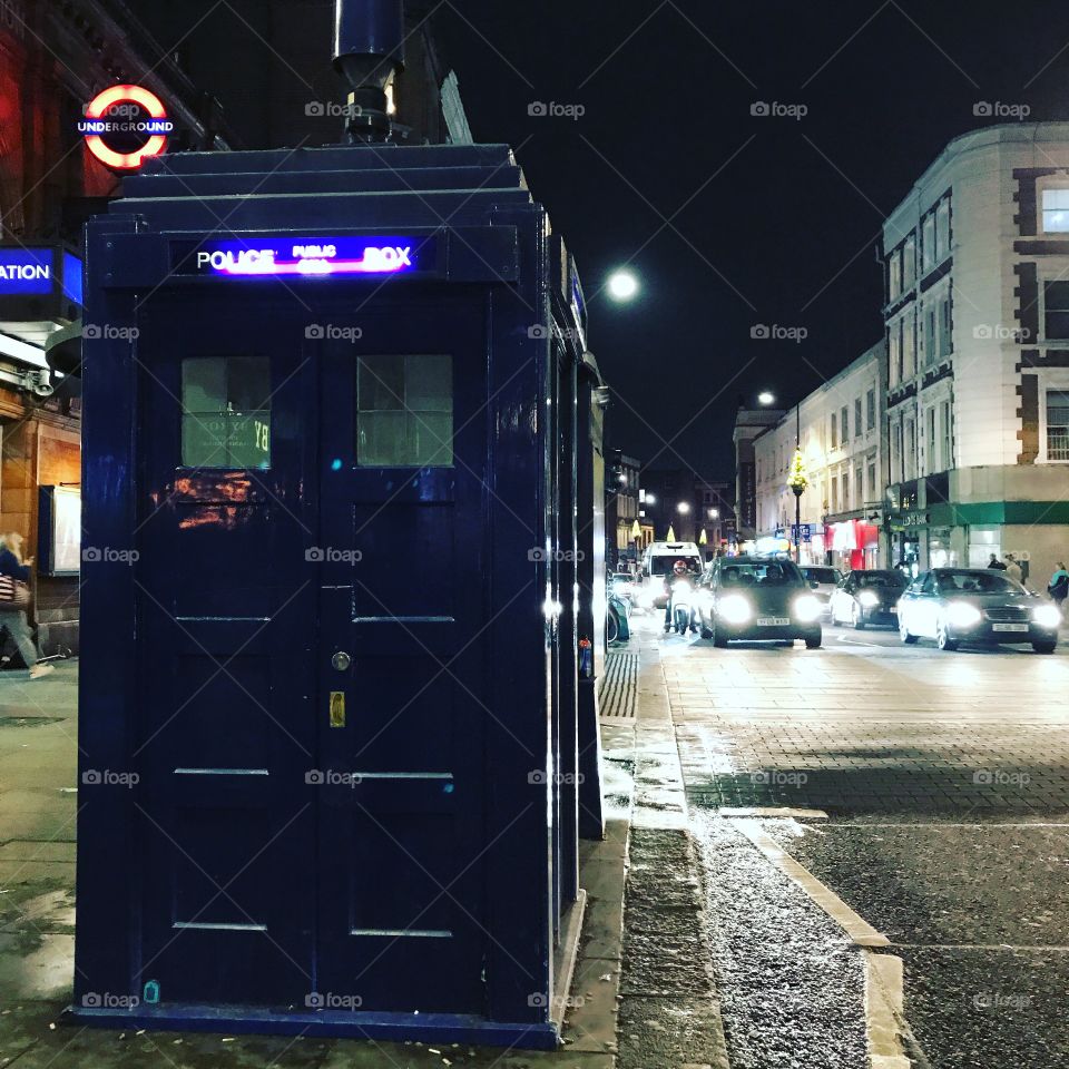 It was a cold night last December in London when I bumped into The Doctor... be back in two seconds.