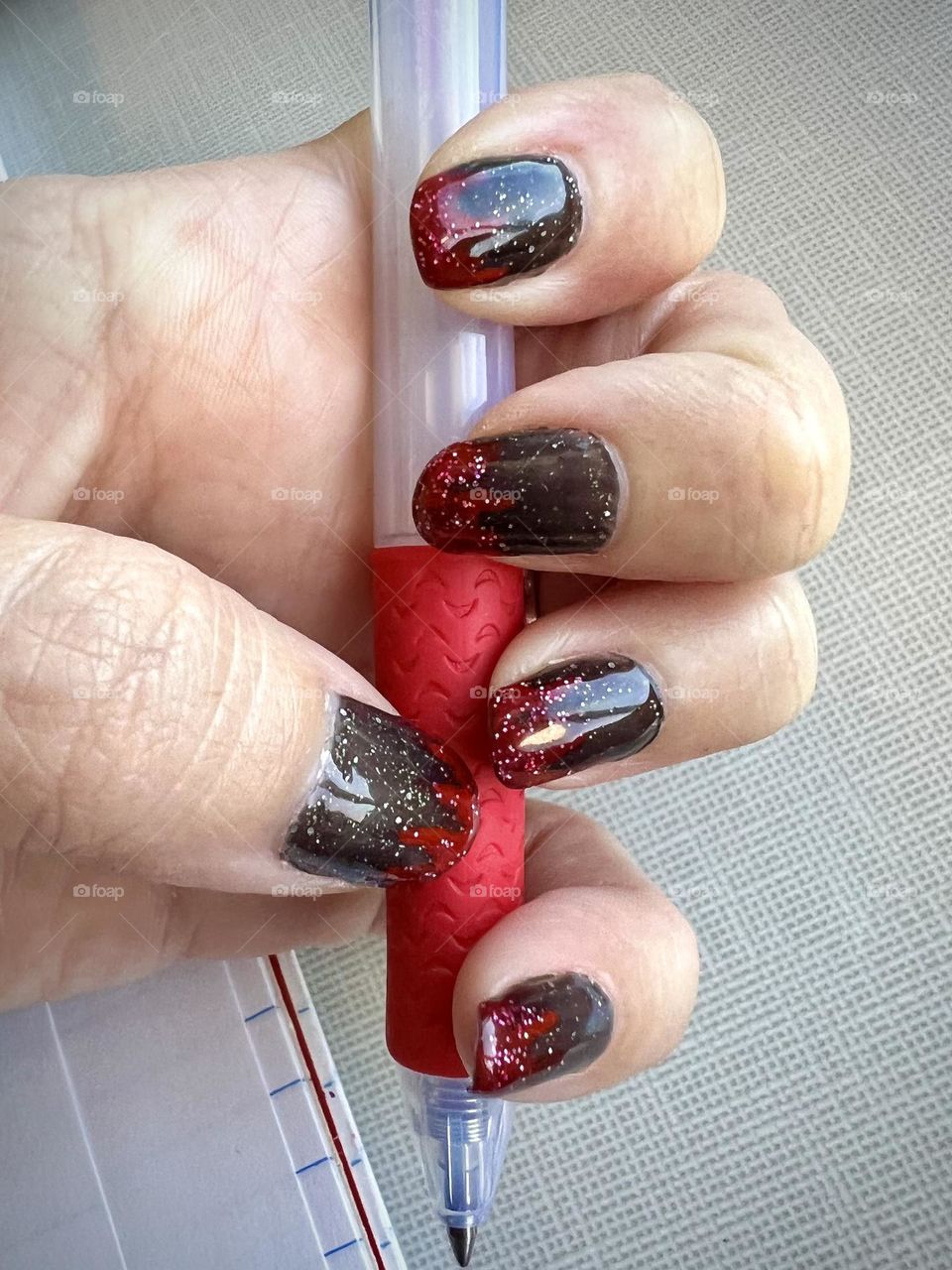 My creepy bloody Halloween nail art