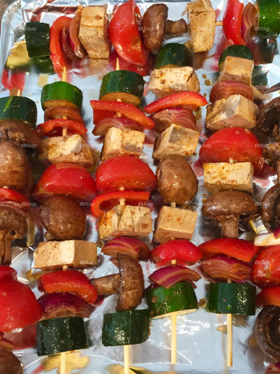 Vegetarian kebabs 