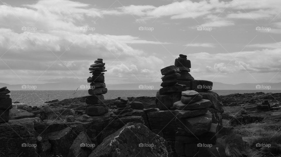 Ancient cairn stones