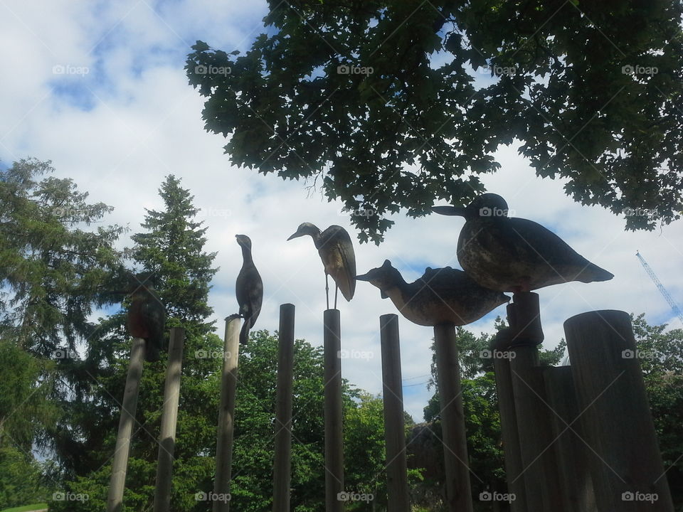Bird statues. cool bird statue