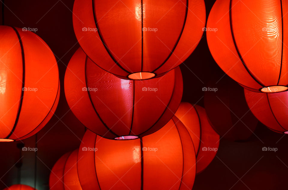 Red lamps