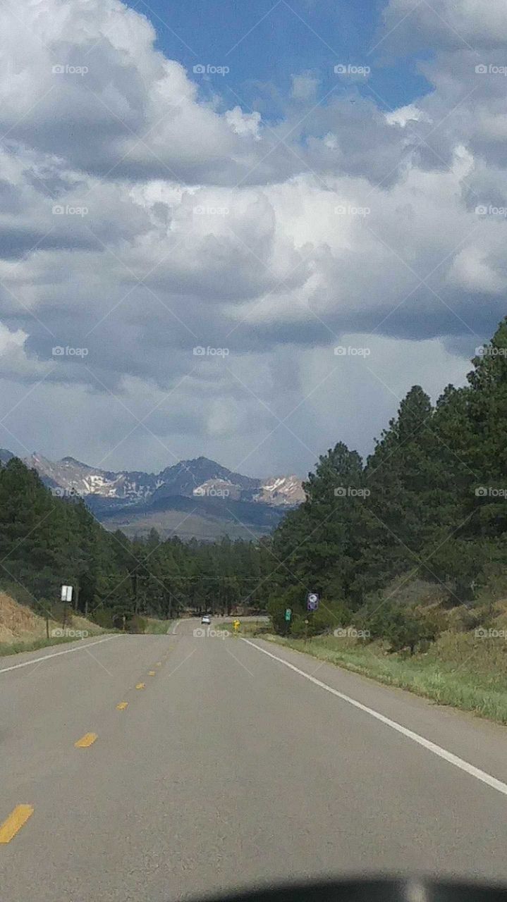 engineer mountain outside Durango Colorado. road trip through the mountains.