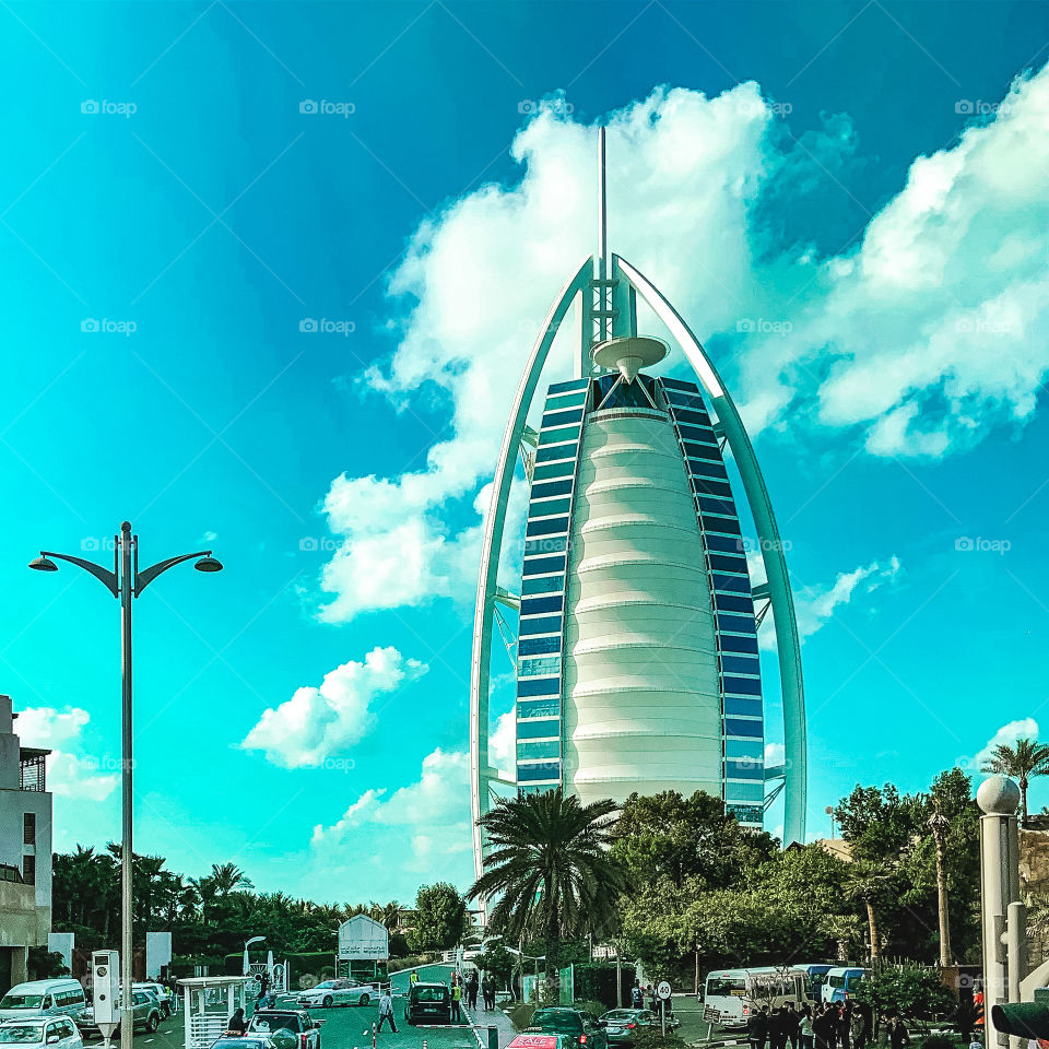 The sail palace. Architecture Dubai 