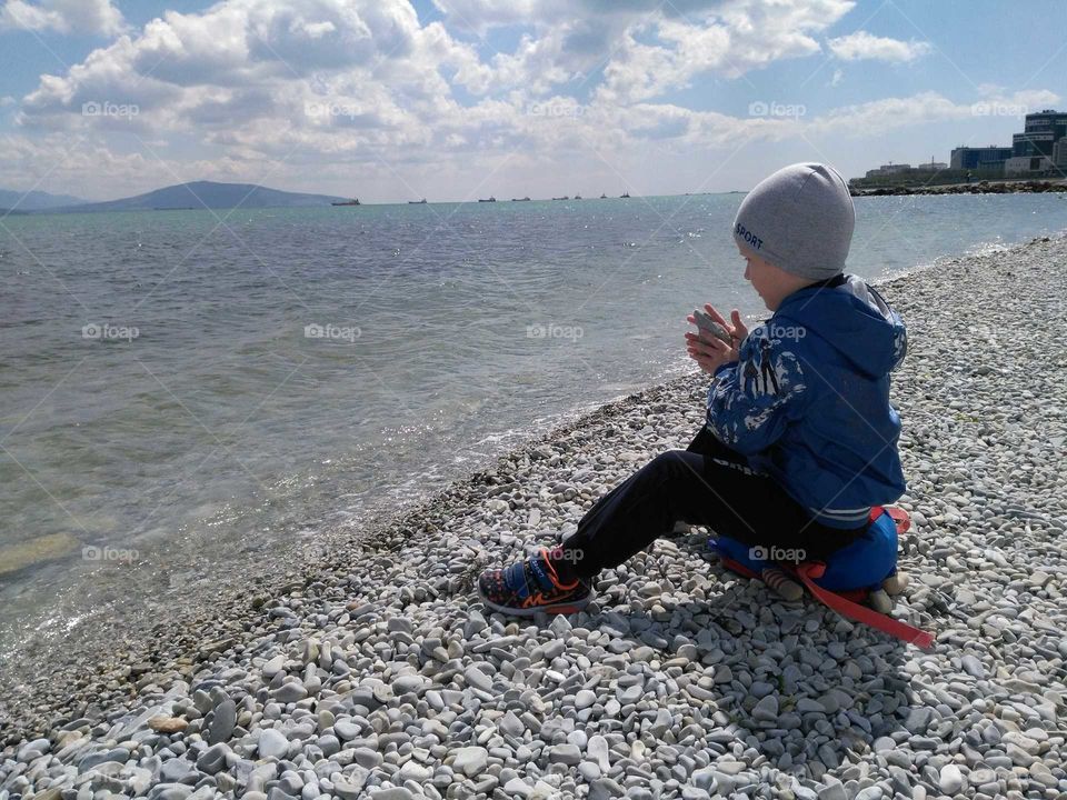 Boy on the seaside