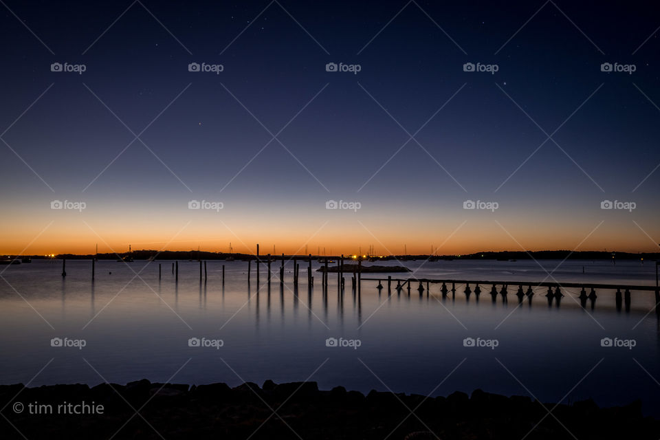 A pier, poles and dawn... Botany Bay, Sydney, Australia