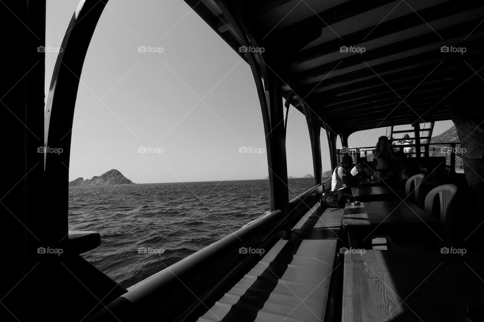 shadow, sea, landscape, black