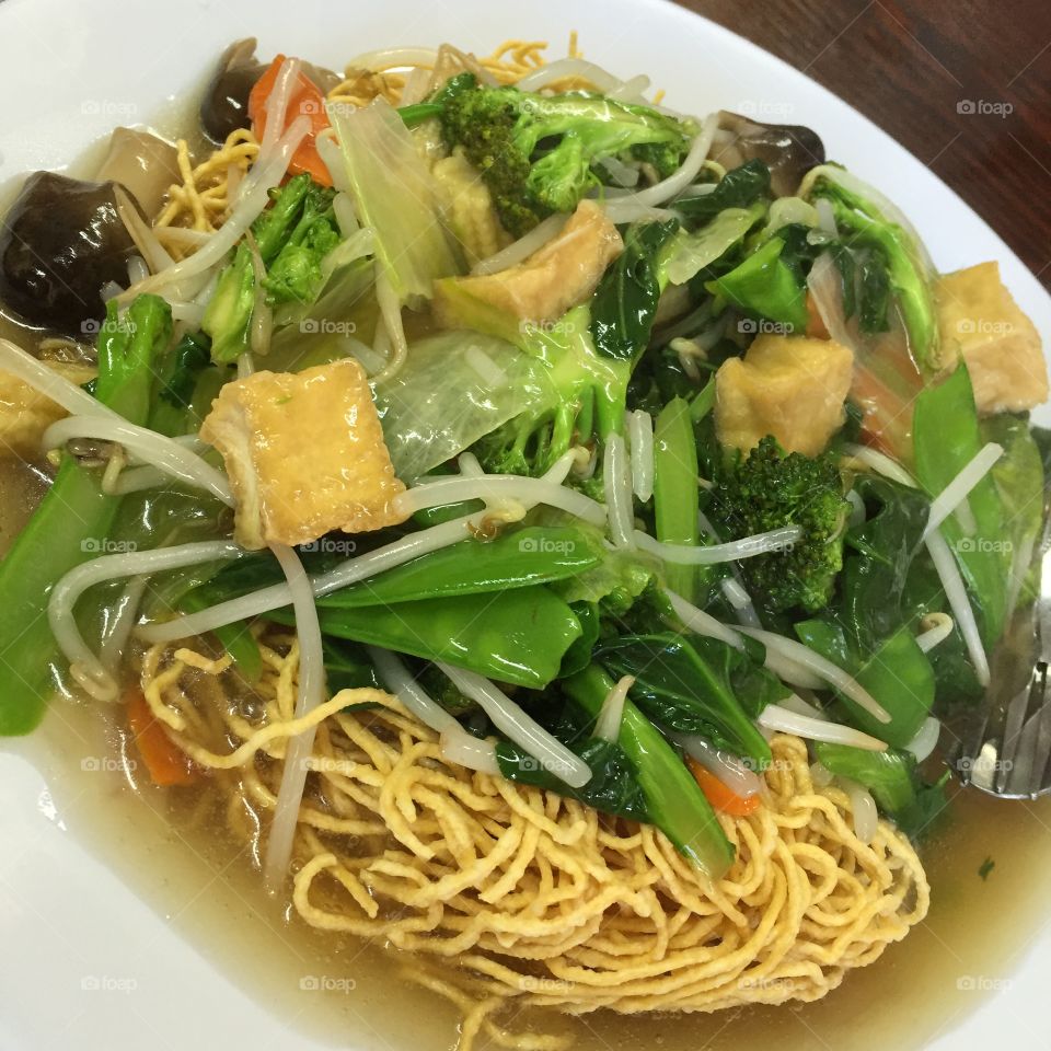 Vietnamese vegetables and noodles 