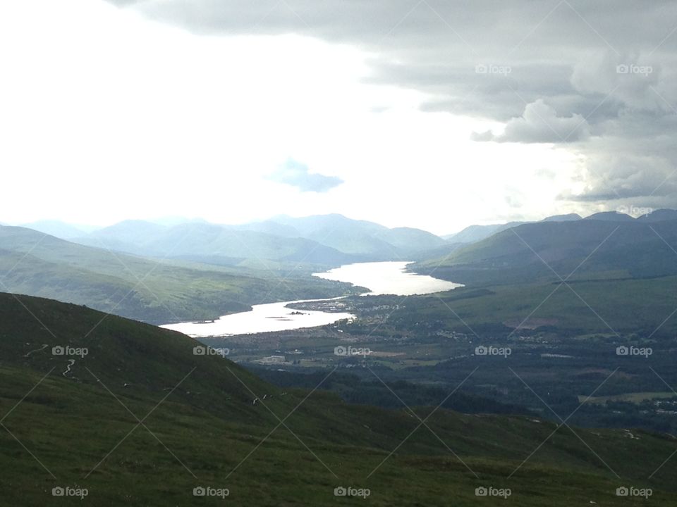 View from the Scottish mountains