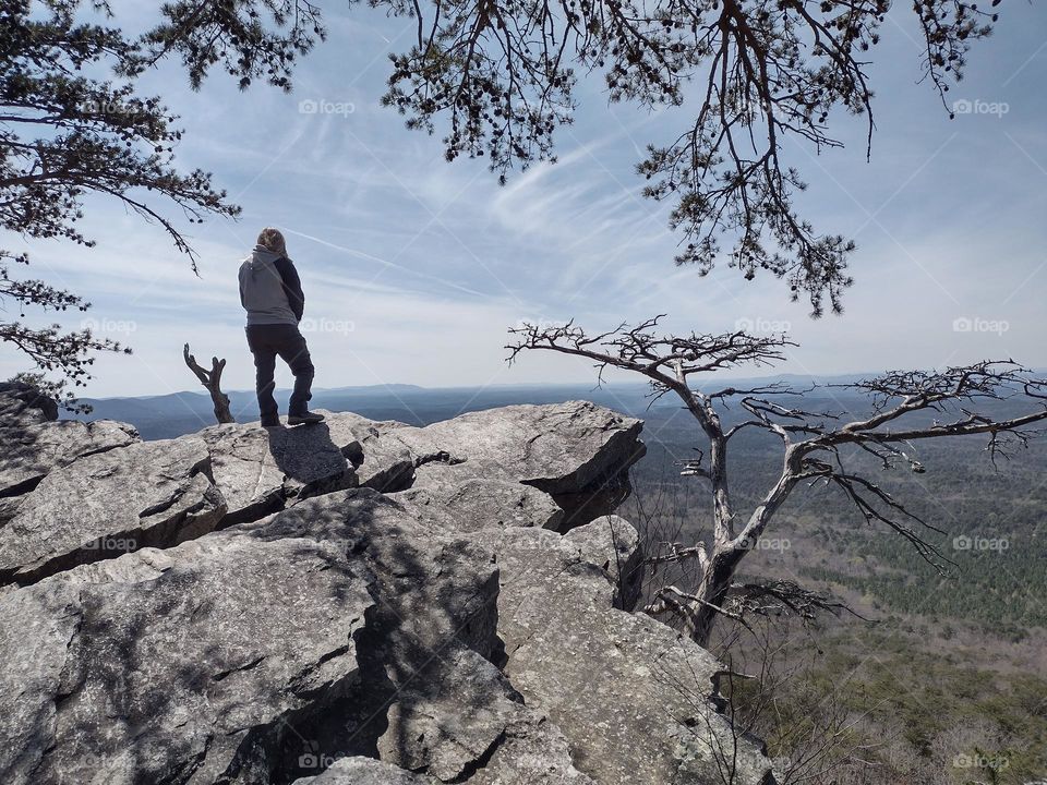 looking over a cliff