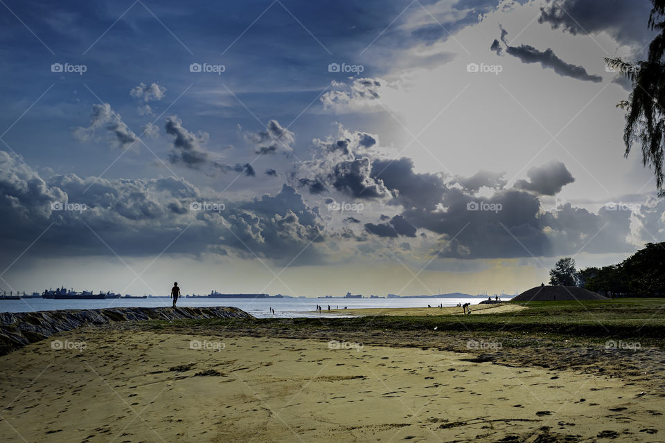 Beautiful scenery by the beach