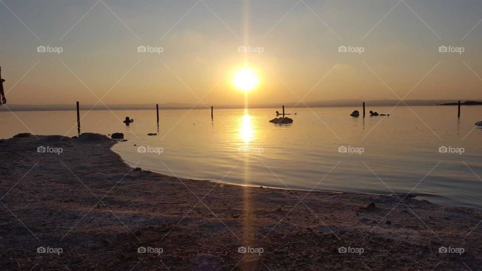 Sunset#beach#sand#reflect