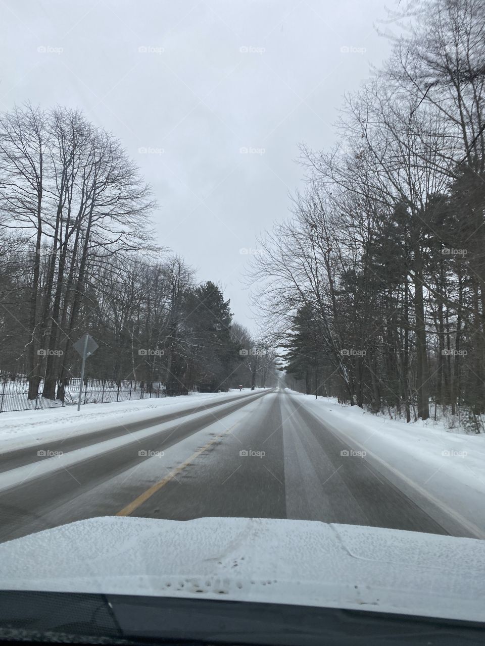 Snowy Winter Road
