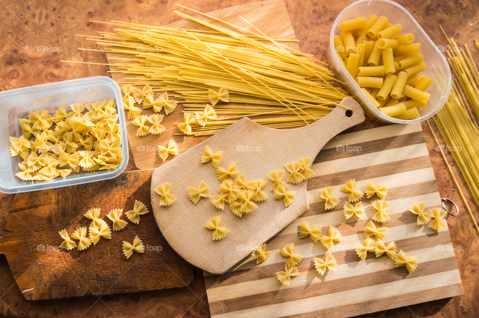 Different types of pasta