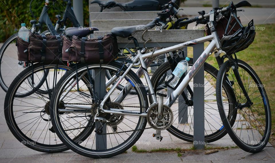 parked bikes