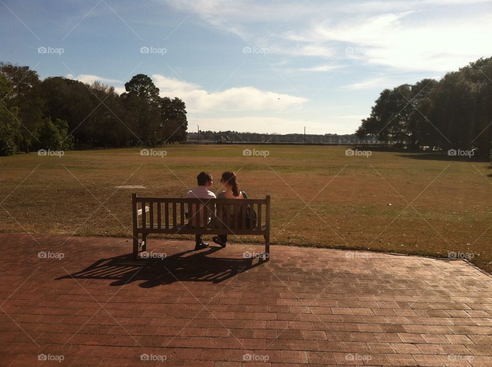Tryon Palace couple. A couple enjoying the afternoon at Tryon Palace