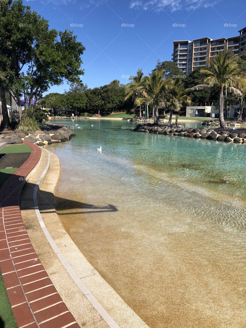 Beach side pool