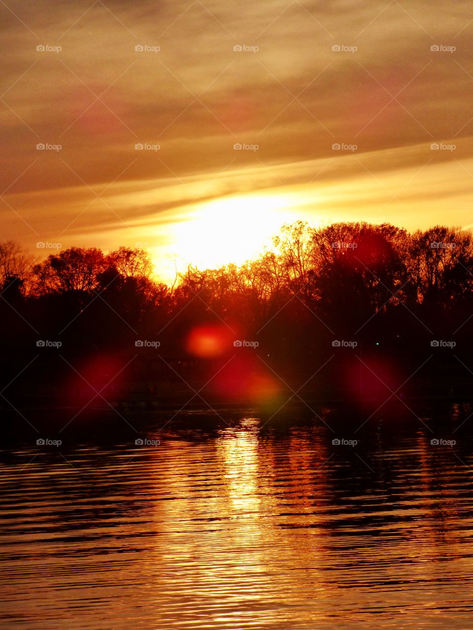 Beautiful view of sunset in Indiana 