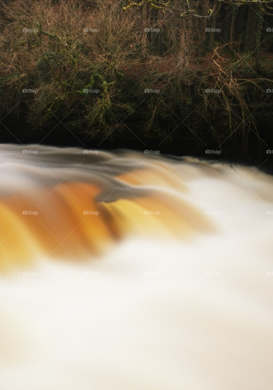 Silky amber falls