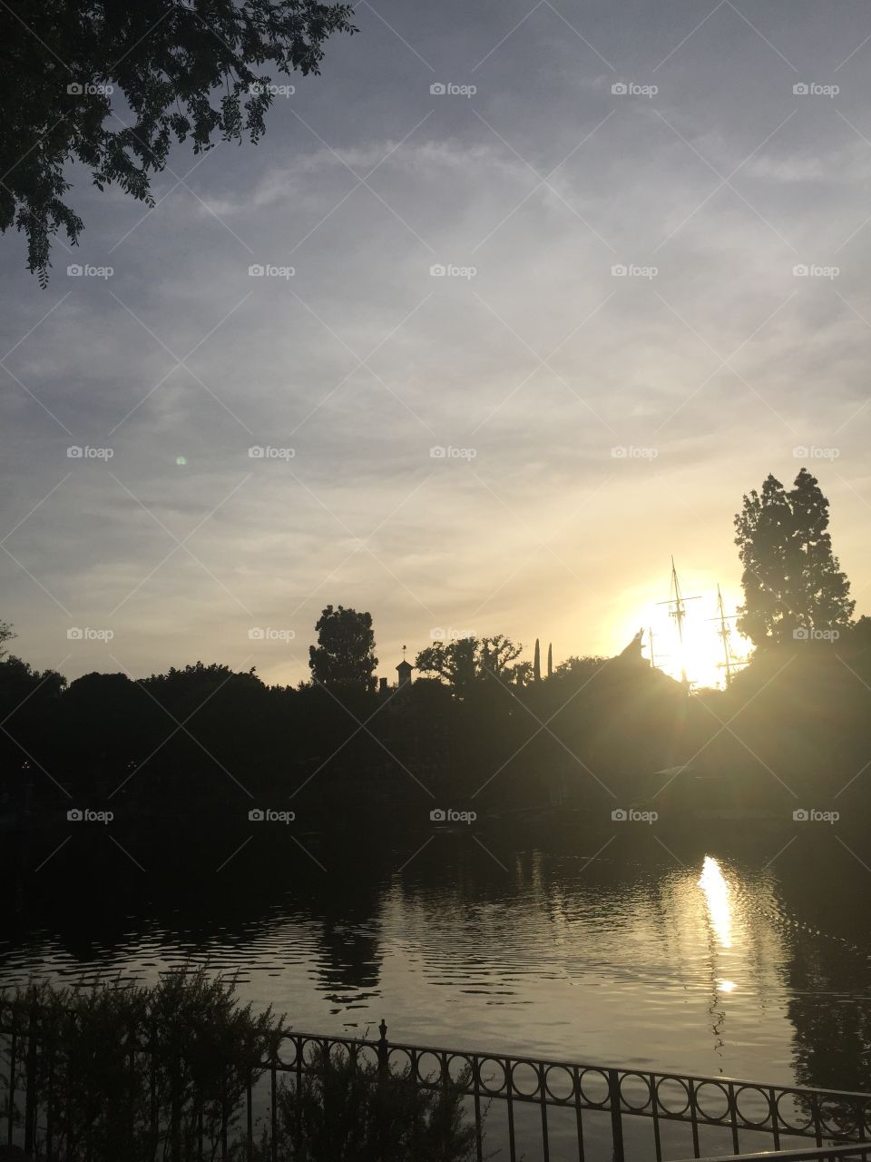 Sunset over Disneyland 