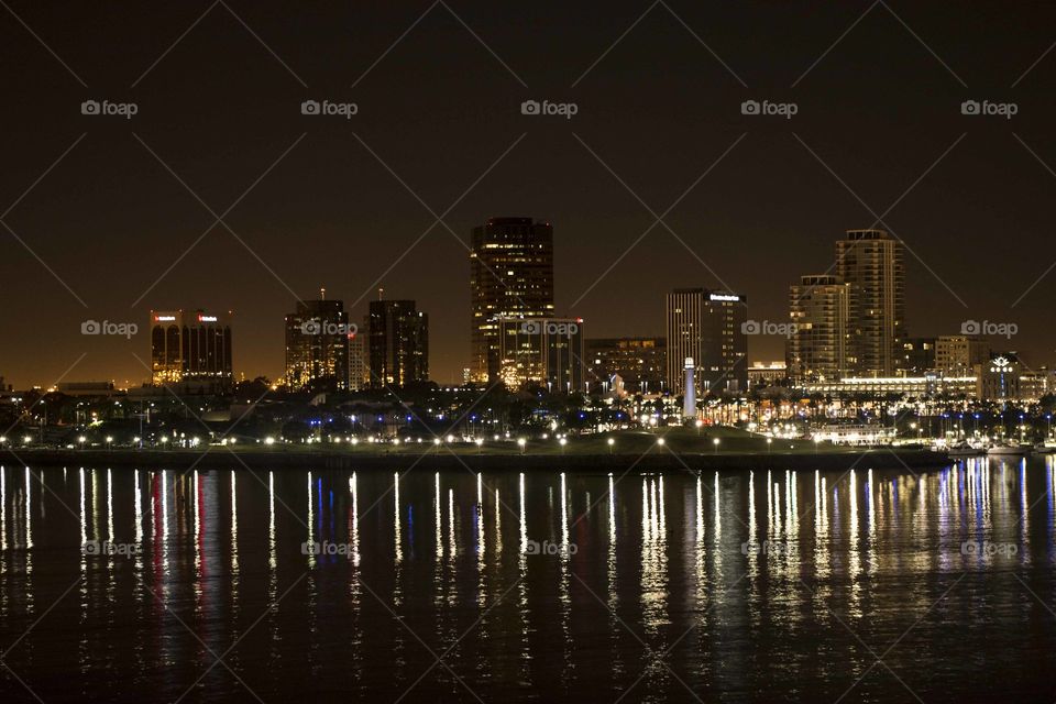 Long Beach at night