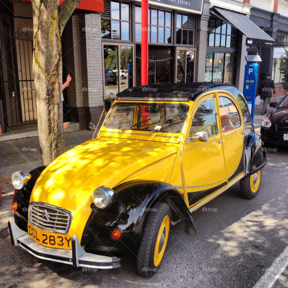 Vintage Yellow Car