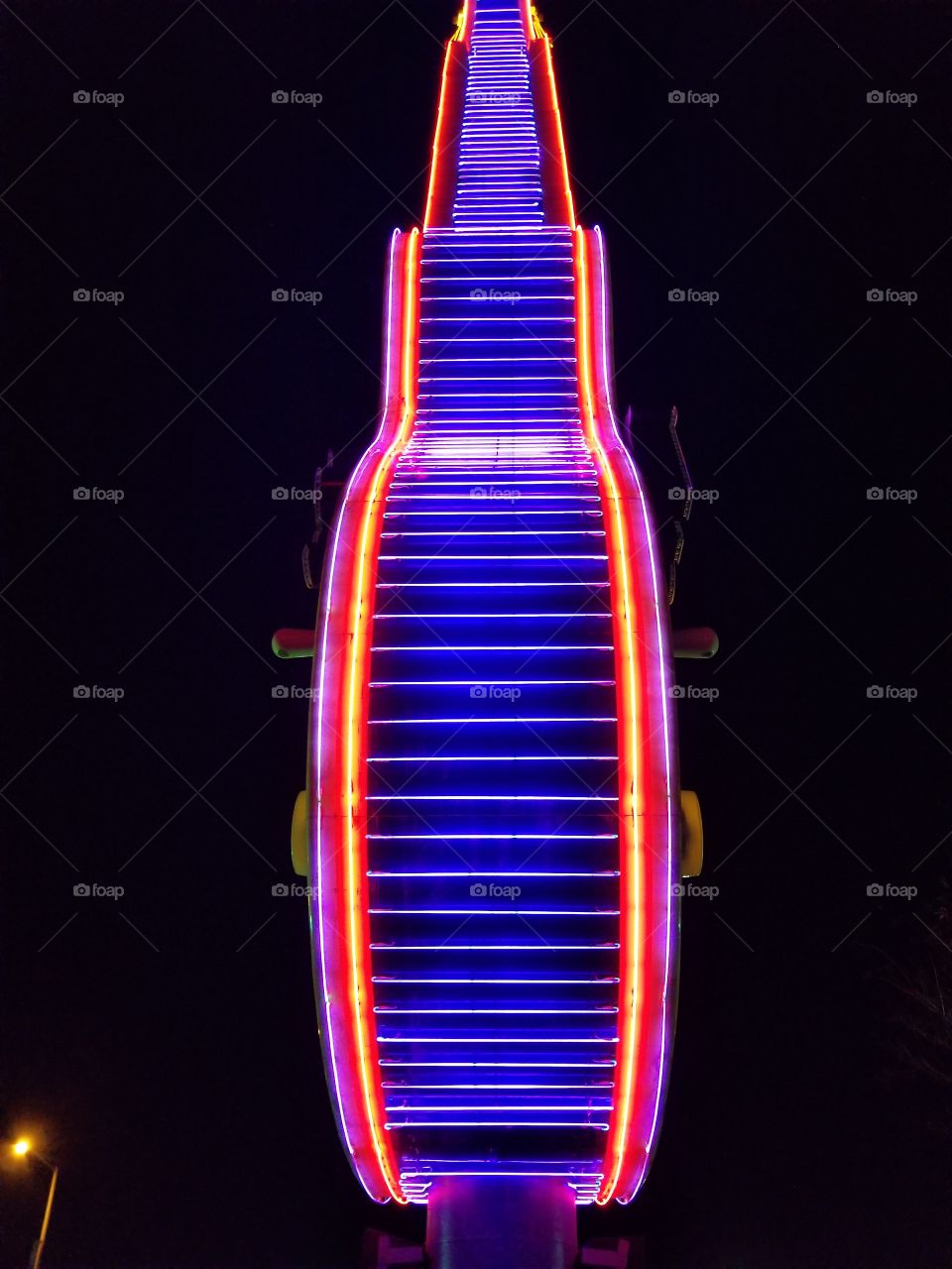 Those neon lights at the Hard Rock