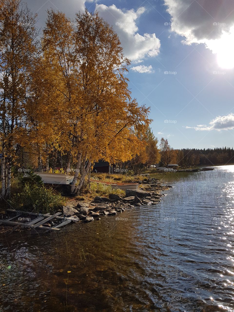 lakeview with boats