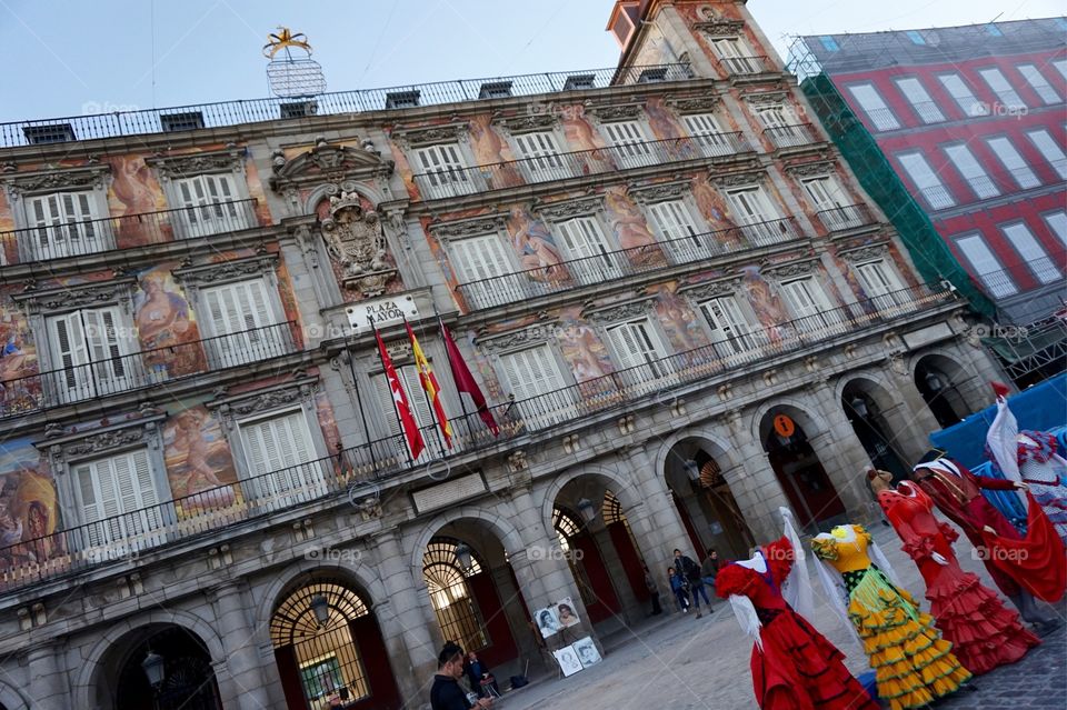 Mannequins in Plaza Mayor, Madrid 