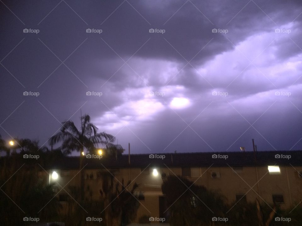 Electrical storm over Perth 