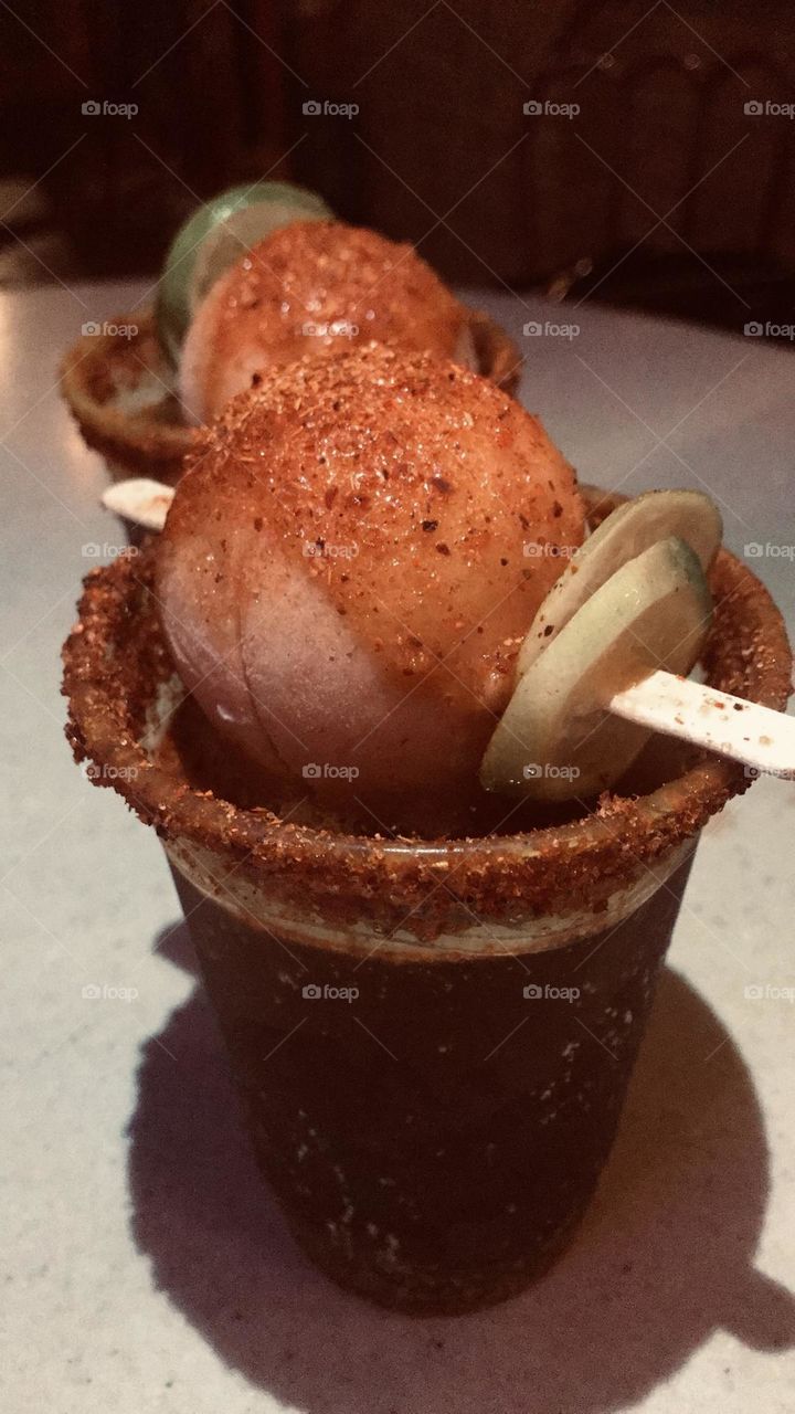 Michelada with ice cream