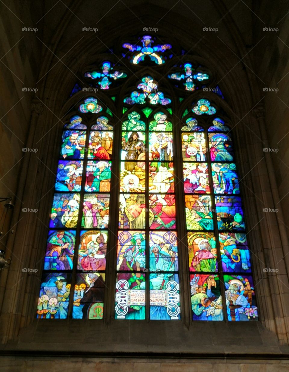 Prague castle cathedral window beautiful