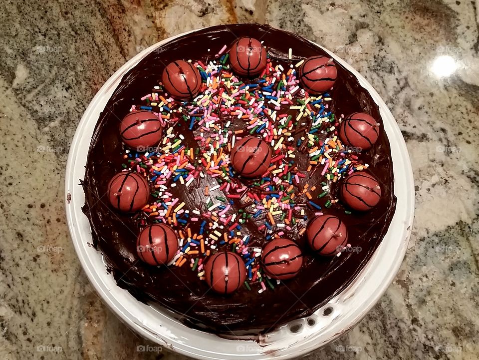Basketball Birthday Cake. Nothing beats a homemade cake