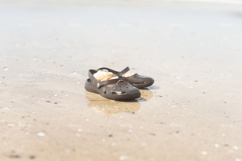 shoes on the beach