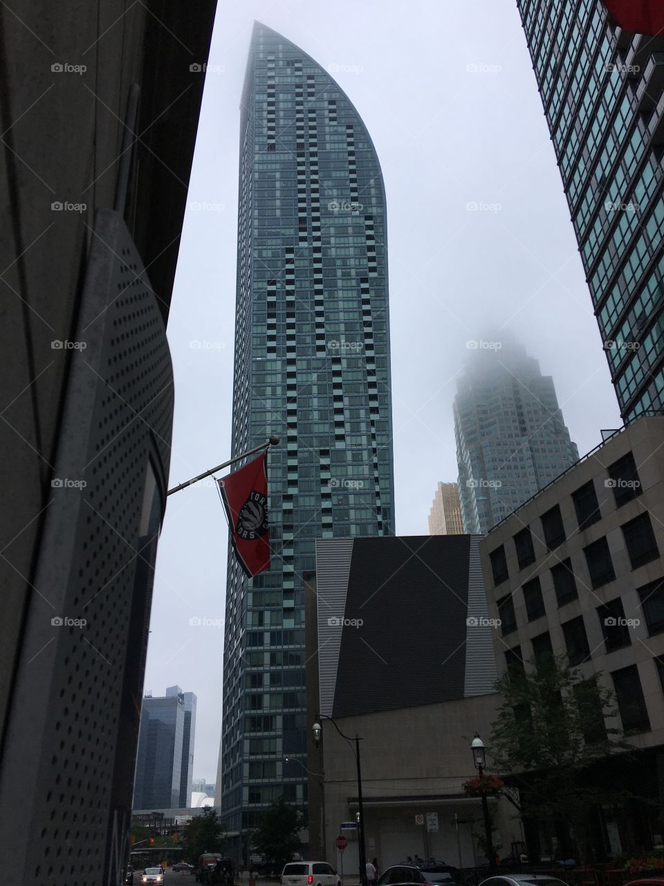 Downtown Toronto on a cloudy day. 