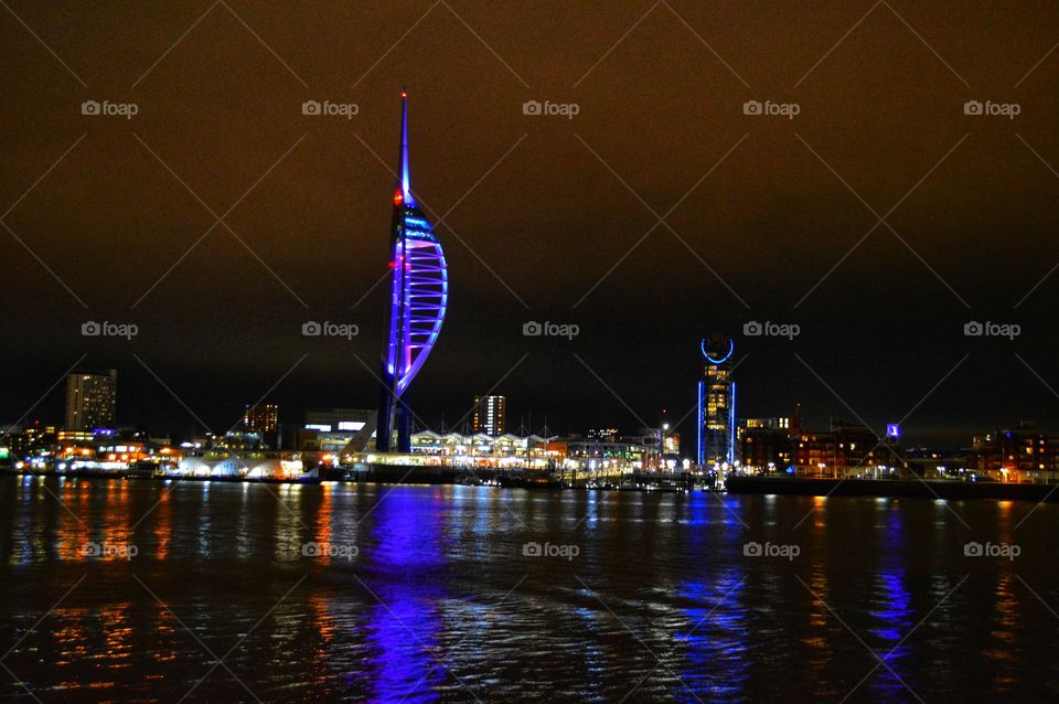 Portsmouth at night